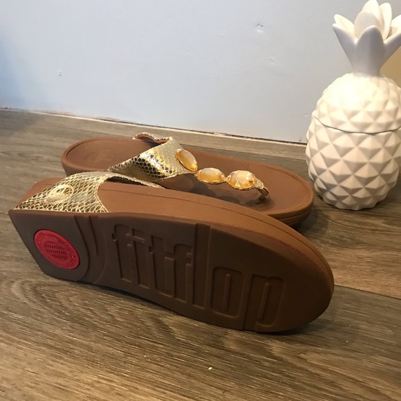 FitFlop Petra Sandals - Pale Gold - Picture 6 of 8